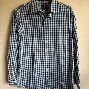 Men’s M Blue Plaid Ben Sherman Casual along Sleeve Button Up Shirt